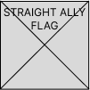Icon of straight ally flag in the shape of a heart